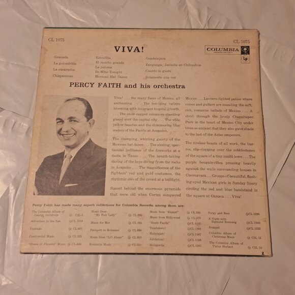percy faith viva lp record - Picture 5 of 5